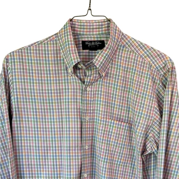 Brooks Brothers Other - Brooks Brothers Country Club Slim Fit Checked Blue/Pink/Orange/Purple Men's L